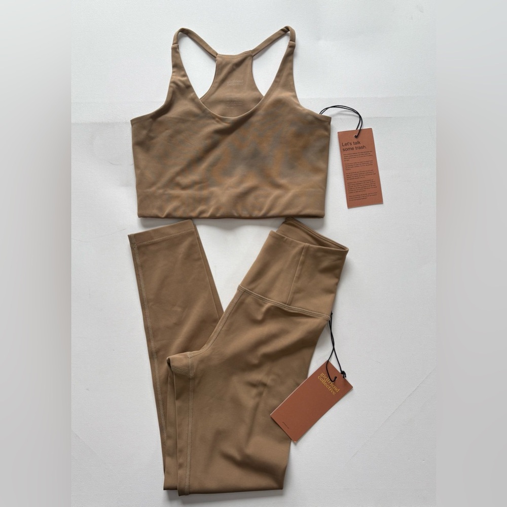NWT Girlfriend Collective Tan Workout Set Size XS/XXS